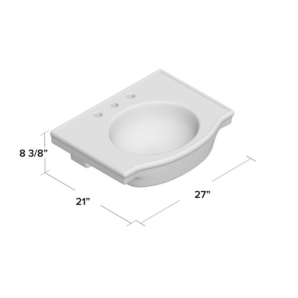 American Standard Retrospect Ceramic Specialty Console Bathroom Sink